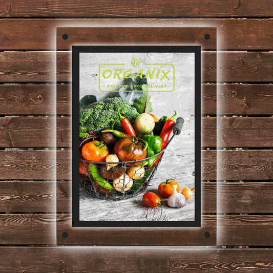 Megastore Crystal Light Box Display 28x35.5 in with Print - Image 1