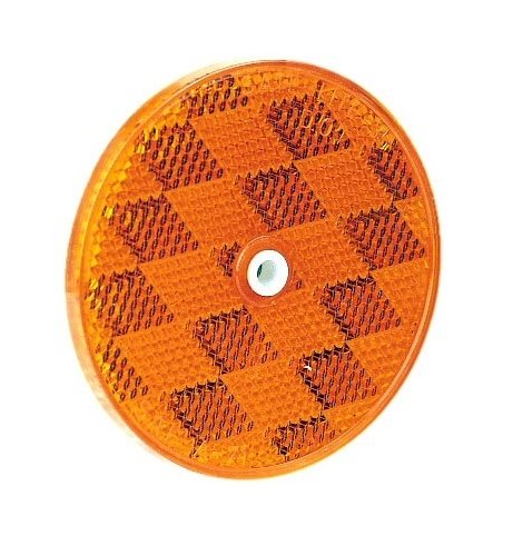 Amber 3" Hermetically Sealed Reflector with Single Screw Mount - Image 1