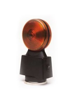 Heavy Duty Red Amber Hazard Flasher with Magnetic Base - Image 1