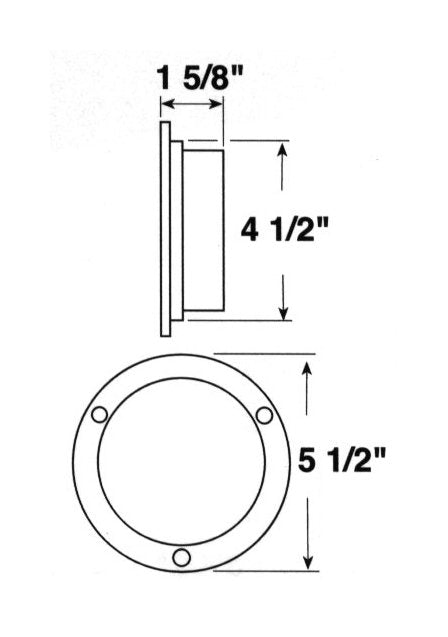 Red Lens Stop, Turn & Tail Light with Flush Mount and VIBAR Socket - Image 2