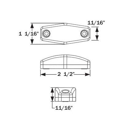 Mini Sealed LED Marker Light-Amber - Image 2