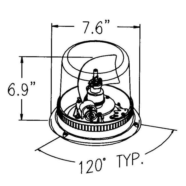 Red Emergency Safety Lighting - 12VDC, 100 FPM, Permanent Mount - Image 2
