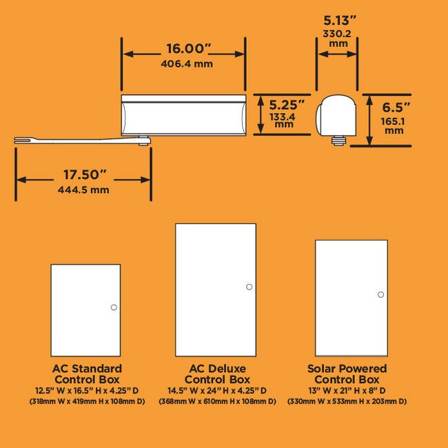 24V DC Voltage Column Mount Swing Gate Operator - Image 2