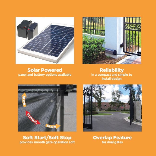 24V DC Voltage Column Mount Swing Gate Operator - Image 3