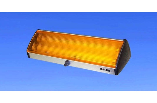 Weatherproof Thin-Lite 12V Outdoor Fluorescent Area Light - Amber - Image 1