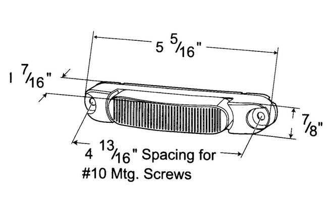 LED Clearance Marker Light, Red Lens, White Body - Image 2