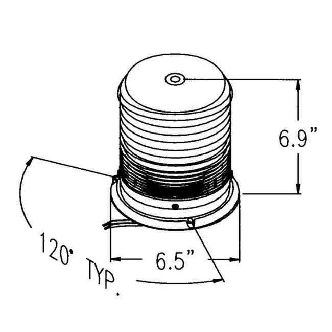 Red Double Flash Strobe Light - Low/Medium Profile - Image 2