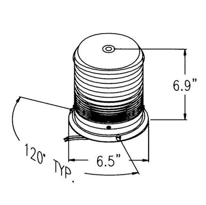 Red Double Flash Strobe Light - Low/Medium Profile - Image 2