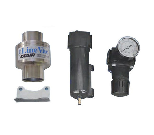 Aluminum Line Vac Conveyor Kit 1-1/2" Inlet x 1-1/2" Outlet - Image 1