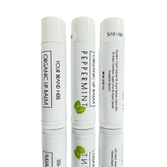 Organic Peppermint Lip Balm with Private Label Option - Image 1