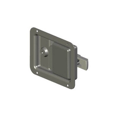Southco 64 Large Push-to-Close Paddle Latch, Black Steel - Image 1