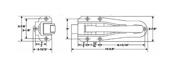 Heavy Duty Adjustable Refrigerated Door Lock with Emergency Exit - Image 2
