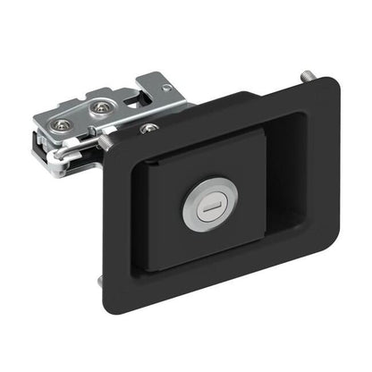 Southco R4 Rotary Push-to-Close Latch - Key Locking, Black Powder Coat - Image 1