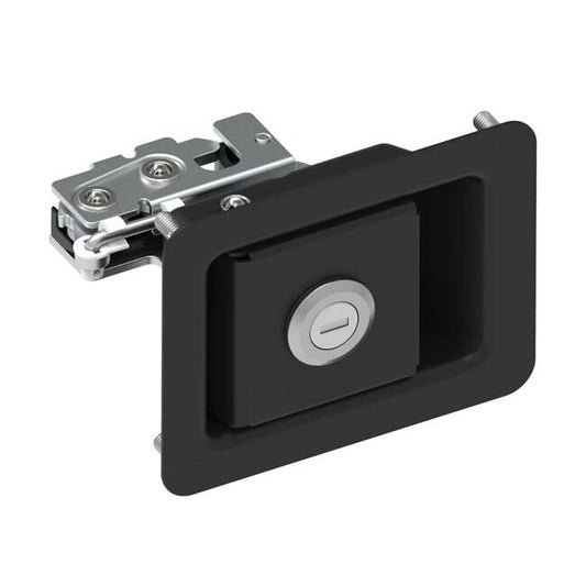 Southco R4 Rotary Push-to-Close Latch - Key Locking, Black Powder Coat - Image 1