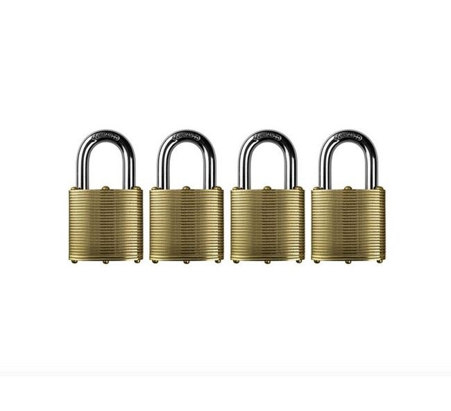 Military-Grade Brass Laminated Padlock - Image 1