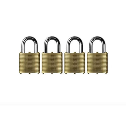 Military-Grade Brass Laminated Padlock - Image 1