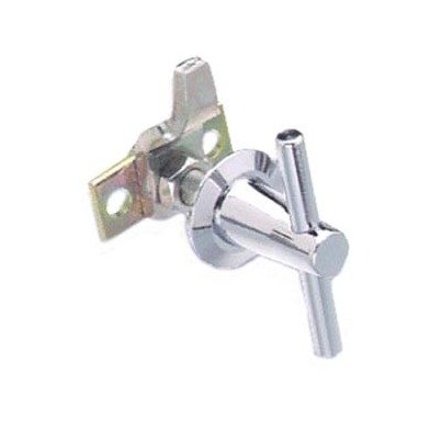 Small Zinc Alloy T-Handle Cam Latch, Chrome Plated - Image 1