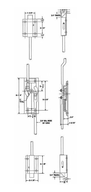 Heavy-Duty Two Point Slam Rod Lock for Wood and Metal Doors - Image 2