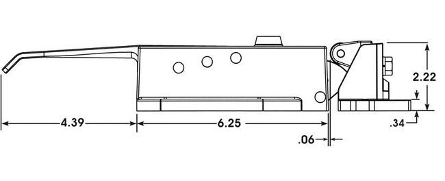 504/514 Refrigeration Safety Latches - Key Locking S.S. Latch with Flush Strike - Image 2
