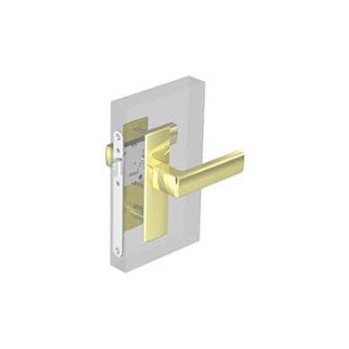 Southco Swing Door Lock - McCoy Star Entry Latch, Nordic Handle, Diamond Brass - Image 1