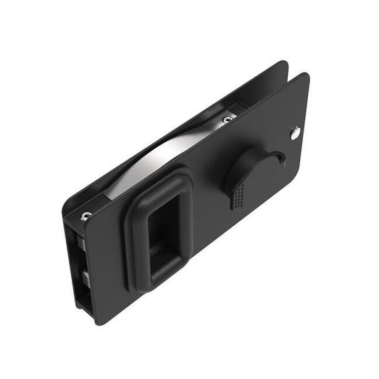 Southco MF Flush and ProFlush Sliding Door Latch - Key Locking, Black Anodized Aluminum - Image 1