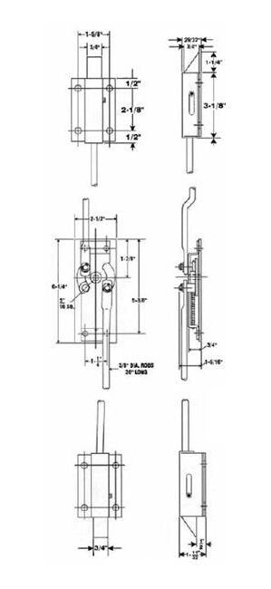 Heavy-Duty Two Point Deadbolt Rod Lock with Safety Release - Image 2