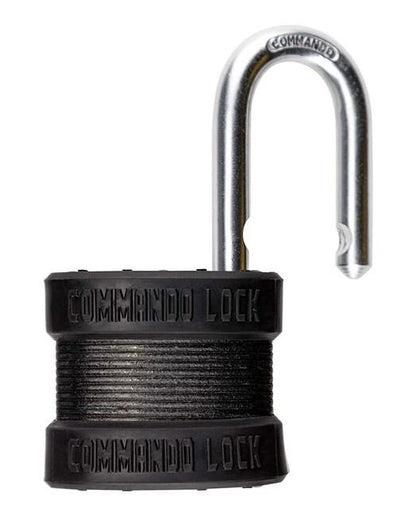 Commando Lock Military-Grade 1-3/4in Wide Steel Laminated Black Zinc Padlock - Image 2