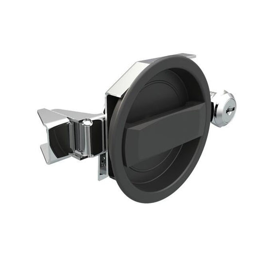 Adjustable Grip Flush Cup Cam Latch - Black Powder Coat Medium Size - Image 1