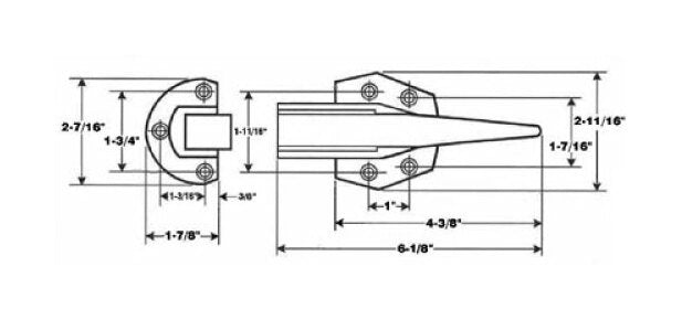 508 Polarmatic Trip Locks - Stainless Steel Chrome Plated Latch - Image 2