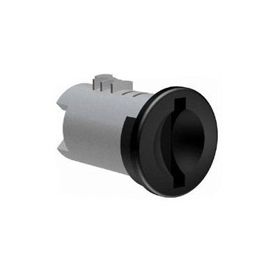 Southco Cam Lock Plugs - Black Zinc Alloy Slot Lock Core - Image 1