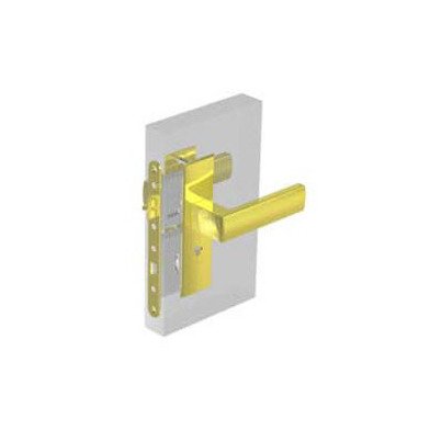 Southco Swing Door Lock - Diamond Brass Finish, Right Hand Operation - Image 1