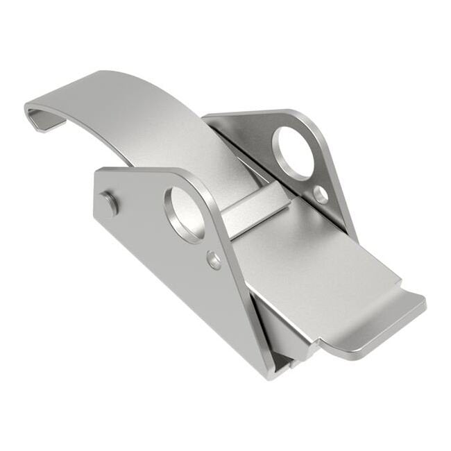 Medium Over-Center Draw Latch - Stainless Steel, Tab Up, No Keeper - Image 1