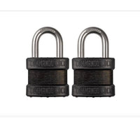 Military-Grade Steel Laminated Black Zinc Padlock