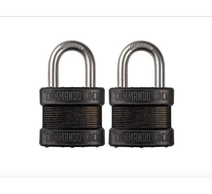 Military-Grade Steel Laminated Black Zinc Padlock - Image 1