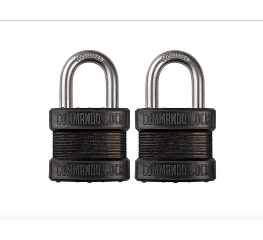 Military-Grade Steel Laminated Black Zinc Padlock - Image 1
