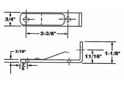 Anti-Rattle Spring Rod Guide with Zinc Plated Finish - Image 2