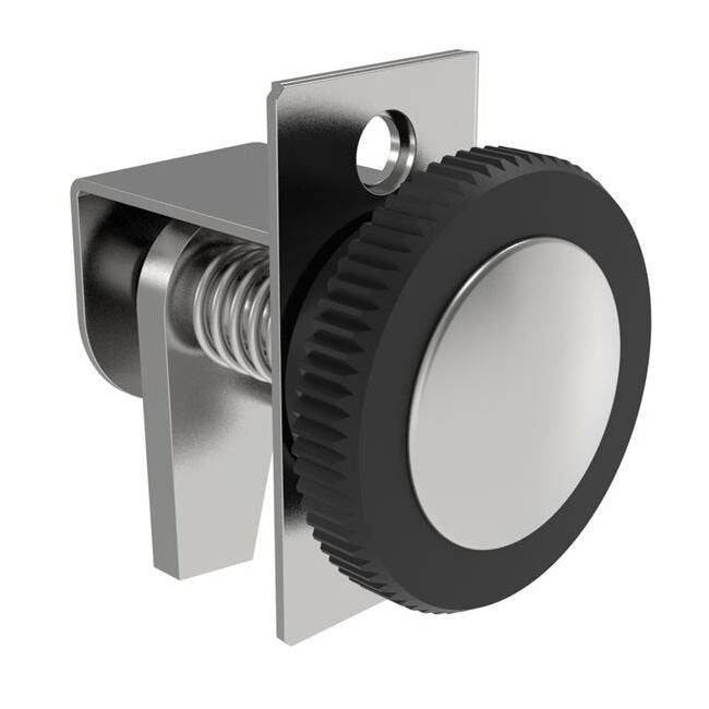 Medium Three-Hole Mount Self-Adjusting Compression Latch - Black Knob - Image 1