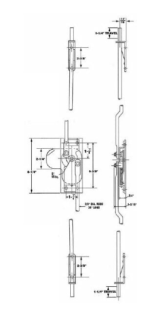 Heavy Duty Three Point Deadbolt Lock with Safety Release - Image 2