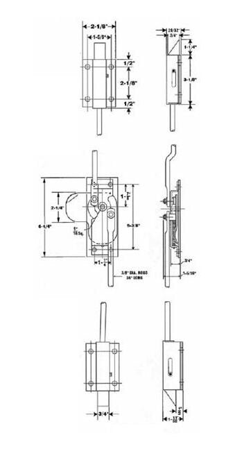 Heavy-Duty Three Point Deadbolt Rod Lock with Safety Release - Image 2