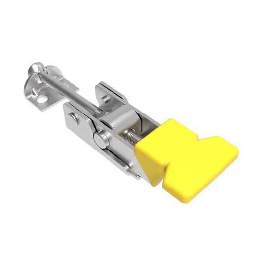 Southco A1 Adjustable Draw Latch - Stainless Steel with Yellow Grip - Image 1