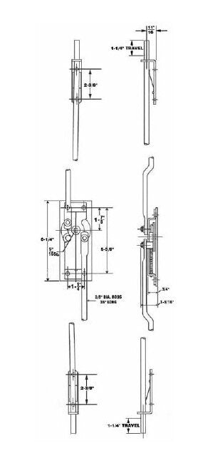 Heavy-duty Two Point Deadbolt Rod Lock - Image 2
