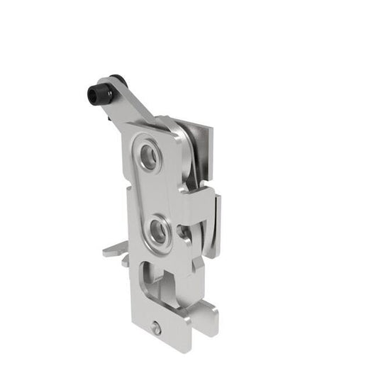 Compact Stainless Steel Two-Stage Rotary Latch with Cable Mounting Bracket - Image 1