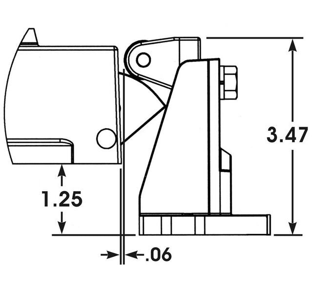 Refrigeration Safety Latch with Key Lock and Offset Strike - Image 2