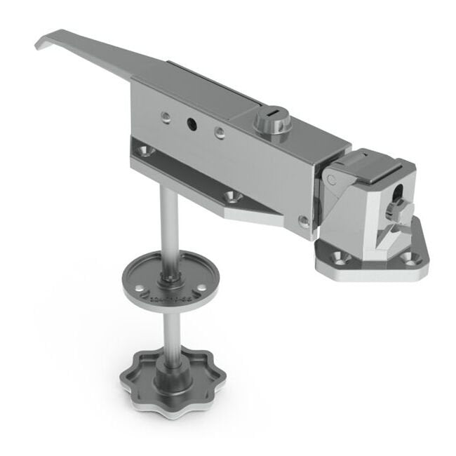 Refrigeration Safety Latch with Key Lock and Offset Strike - Image 1