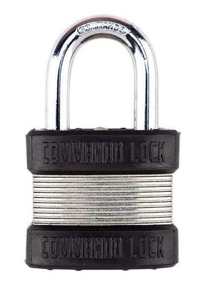 Commando Lock Military-Grade Zinc Padlock 1-3/4" Steel Bumper - Image 1