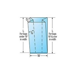14x26 in 1-2 Mil Low-Density Gusseted Polyethylene Bag - Image 2