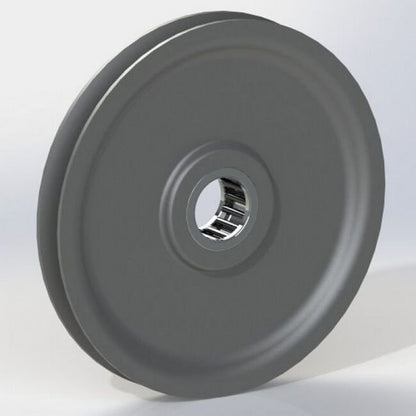 LP Series 0.625 Inch (in) Bore Diameter and 5 Inch (in) Outside Diameter Standard Needle Roller Bearing Molybdenum Disulfide Nylon Pulley - Image 1