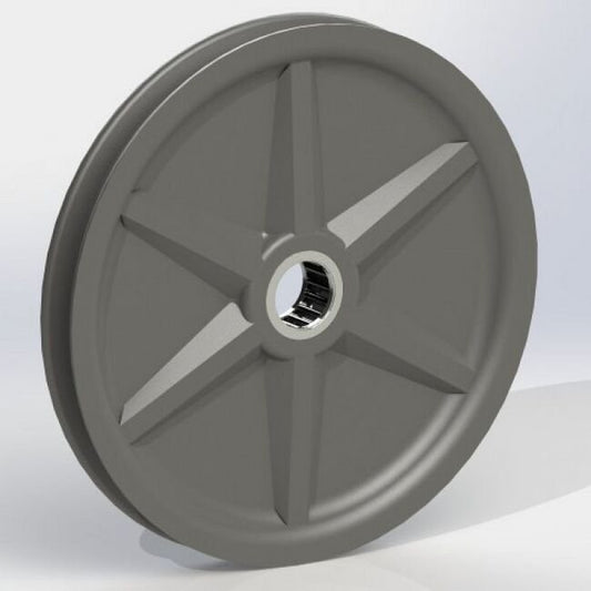 LP Series 0.5 Inch (in) Bore Diameter and 6 Inch (in) Outside Diameter Standard Needle Roller Bearing Sealed Molybdenum Disulfide Nylon Pulley - Image 1