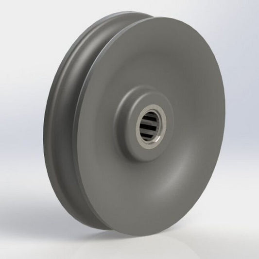 LP Series 0.5 Inch (in) Bore Diameter and 3 Inch (in) Outside Diameter Standard Needle Roller Bearing Sealed Molybdenum Disulfide Nylon Pulley - Image 1