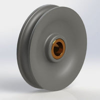 LP Series 0.5 Inch (in) Bore Diameter and 3 Inch (in) Outside Diameter Standard Bronze Bushing Molybdenum Disulfide Nylon Pulley